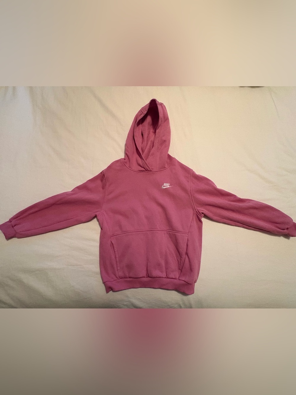 Nike Sportswear Kids Club Fleece Oversized Hoodie Pink Size Large L